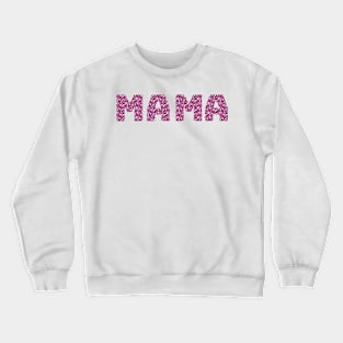 Pink cheetah mama design Crewneck Sweatshirt